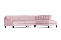 Virgil 2pc Sectional Sofa :: Leg Finish: Espresso / Configuration: RAF - Chaise on the Right
