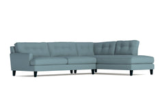 Virgil 2pc Sectional Sofa :: Leg Finish: Espresso / Configuration: RAF - Chaise on the Right