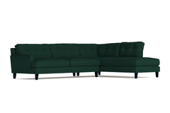 Virgil 2pc Sectional Sofa :: Leg Finish: Espresso / Configuration: RAF - Chaise on the Right