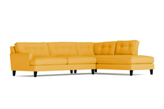 Virgil 2pc Sectional Sofa :: Leg Finish: Espresso / Configuration: RAF - Chaise on the Right