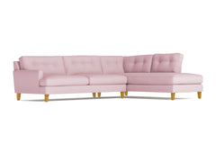 Virgil 2pc Sectional Sofa :: Leg Finish: Natural / Configuration: RAF - Chaise on the Right
