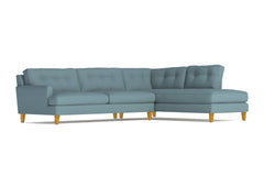 Virgil 2pc Sectional Sofa :: Leg Finish: Natural / Configuration: RAF - Chaise on the Right