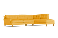 Virgil 2pc Sectional Sofa :: Leg Finish: Natural / Configuration: RAF - Chaise on the Right