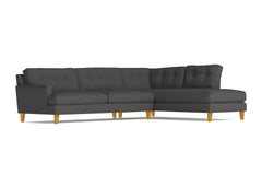 Virgil 2pc Sectional Sofa :: Leg Finish: Natural / Configuration: RAF - Chaise on the Right