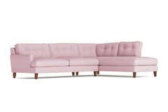 Virgil 2pc Sectional Sofa :: Leg Finish: Pecan / Configuration: RAF - Chaise on the Right