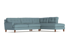 Virgil 2pc Sectional Sofa :: Leg Finish: Pecan / Configuration: RAF - Chaise on the Right