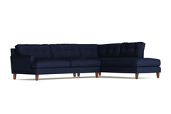 Virgil 2pc Sectional Sofa :: Leg Finish: Pecan / Configuration: RAF - Chaise on the Right