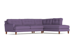 Virgil 2pc Sectional Sofa :: Leg Finish: Pecan / Configuration: RAF - Chaise on the Right