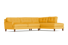 Virgil 2pc Sectional Sofa :: Leg Finish: Pecan / Configuration: RAF - Chaise on the Right