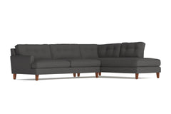 Virgil 2pc Sectional Sofa :: Leg Finish: Pecan / Configuration: RAF - Chaise on the Right