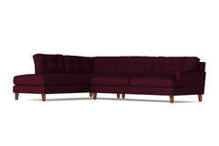 Virgil 2pc Sectional Sofa :: Leg Finish: Pecan / Configuration: LAF - Chaise on the Left