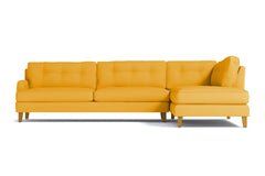 Virgil 2pc Sectional Sofa :: Leg Finish: Natural / Configuration: RAF - Chaise on the Right