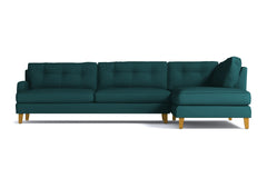 Virgil 2pc Sectional Sofa :: Leg Finish: Natural / Configuration: RAF - Chaise on the Right