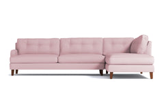 Virgil 2pc Sectional Sofa :: Leg Finish: Pecan / Configuration: RAF - Chaise on the Right