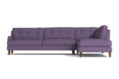 Virgil 2pc Sectional Sofa :: Leg Finish: Pecan / Configuration: RAF - Chaise on the Right