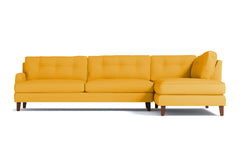Virgil 2pc Sectional Sofa :: Leg Finish: Pecan / Configuration: RAF - Chaise on the Right