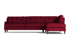 Virgil 2pc Sectional Sofa :: Leg Finish: Pecan / Configuration: RAF - Chaise on the Right