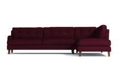 Virgil 2pc Sectional Sofa :: Leg Finish: Pecan / Configuration: RAF - Chaise on the Right