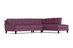 Virgil 2pc Sectional Sofa :: Leg Finish: Espresso / Configuration: RAF - Chaise on the Right