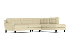 Virgil 2pc Sectional Sofa :: Leg Finish: Espresso / Configuration: RAF - Chaise on the Right