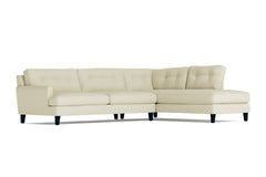Virgil 2pc Sectional Sofa :: Leg Finish: Espresso / Configuration: RAF - Chaise on the Right