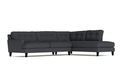 Virgil 2pc Sectional Sofa :: Leg Finish: Espresso / Configuration: RAF - Chaise on the Right