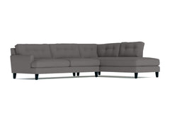 Virgil 2pc Sectional Sofa :: Leg Finish: Espresso / Configuration: RAF - Chaise on the Right