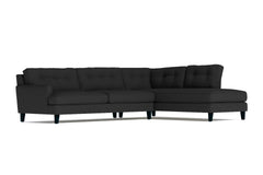 Virgil 2pc Sectional Sofa :: Leg Finish: Espresso / Configuration: RAF - Chaise on the Right