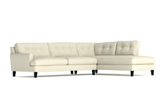 Virgil 2pc Sectional Sofa :: Leg Finish: Espresso / Configuration: RAF - Chaise on the Right
