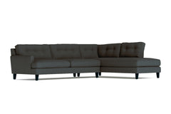 Virgil 2pc Sectional Sofa :: Leg Finish: Espresso / Configuration: RAF - Chaise on the Right
