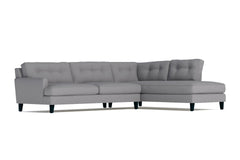 Virgil 2pc Sectional Sofa :: Leg Finish: Espresso / Configuration: RAF - Chaise on the Right
