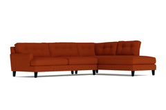 Virgil 2pc Sectional Sofa :: Leg Finish: Espresso / Configuration: RAF - Chaise on the Right
