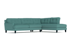 Virgil 2pc Sectional Sofa :: Leg Finish: Espresso / Configuration: RAF - Chaise on the Right