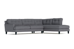 Virgil 2pc Sectional Sofa :: Leg Finish: Espresso / Configuration: RAF - Chaise on the Right