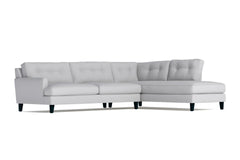 Virgil 2pc Sectional Sofa :: Leg Finish: Espresso / Configuration: RAF - Chaise on the Right