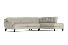 Virgil 2pc Sectional Sofa :: Leg Finish: Espresso / Configuration: RAF - Chaise on the Right