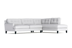 Virgil 2pc Sectional Sofa :: Leg Finish: Espresso / Configuration: RAF - Chaise on the Right