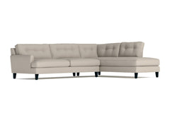 Virgil 2pc Sectional Sofa :: Leg Finish: Espresso / Configuration: RAF - Chaise on the Right