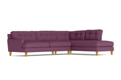 Virgil 2pc Sectional Sofa :: Leg Finish: Natural / Configuration: RAF - Chaise on the Right
