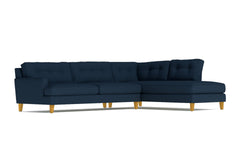 Virgil 2pc Sectional Sofa :: Leg Finish: Natural / Configuration: RAF - Chaise on the Right