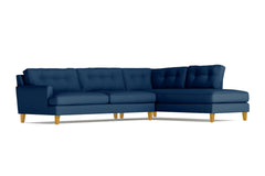 Virgil 2pc Sectional Sofa :: Leg Finish: Natural / Configuration: RAF - Chaise on the Right