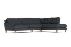 Virgil 2pc Sectional Sofa :: Leg Finish: Natural / Configuration: RAF - Chaise on the Right