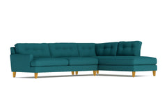 Virgil 2pc Sectional Sofa :: Leg Finish: Natural / Configuration: RAF - Chaise on the Right