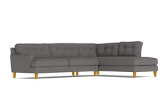 Virgil 2pc Sectional Sofa :: Leg Finish: Natural / Configuration: RAF - Chaise on the Right