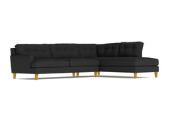 Virgil 2pc Sectional Sofa :: Leg Finish: Natural / Configuration: RAF - Chaise on the Right