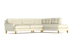 Virgil 2pc Sectional Sofa :: Leg Finish: Natural / Configuration: RAF - Chaise on the Right