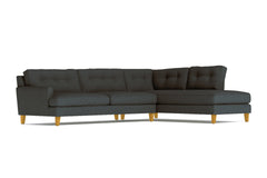 Virgil 2pc Sectional Sofa :: Leg Finish: Natural / Configuration: RAF - Chaise on the Right