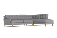Virgil 2pc Sectional Sofa :: Leg Finish: Natural / Configuration: RAF - Chaise on the Right