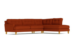 Virgil 2pc Sectional Sofa :: Leg Finish: Natural / Configuration: RAF - Chaise on the Right