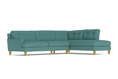 Virgil 2pc Sectional Sofa :: Leg Finish: Natural / Configuration: RAF - Chaise on the Right